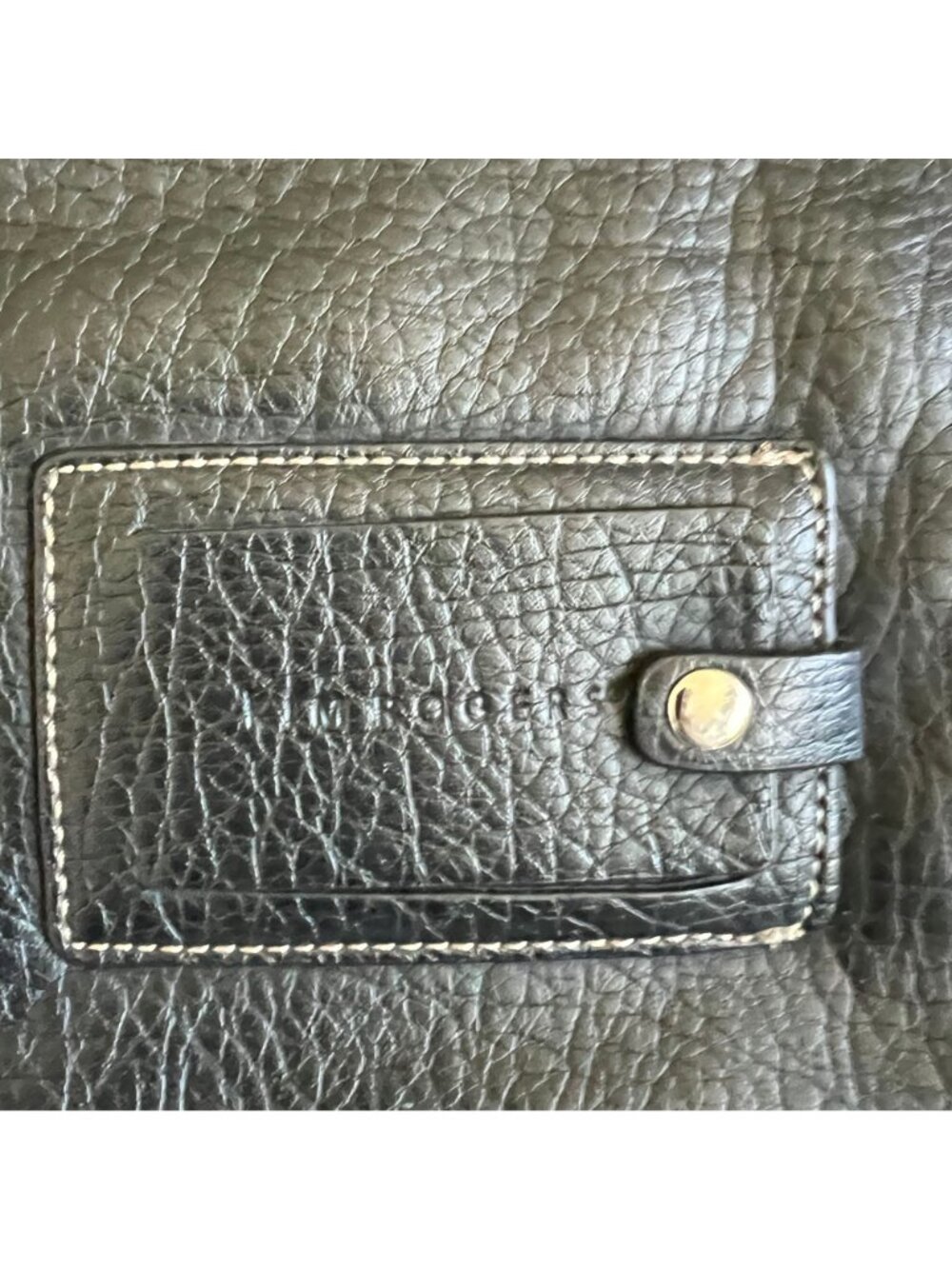 Kim Rogers Black Leather Crossbody Purse With Multiple Compartments & Adjustable - Picture 3 of 9